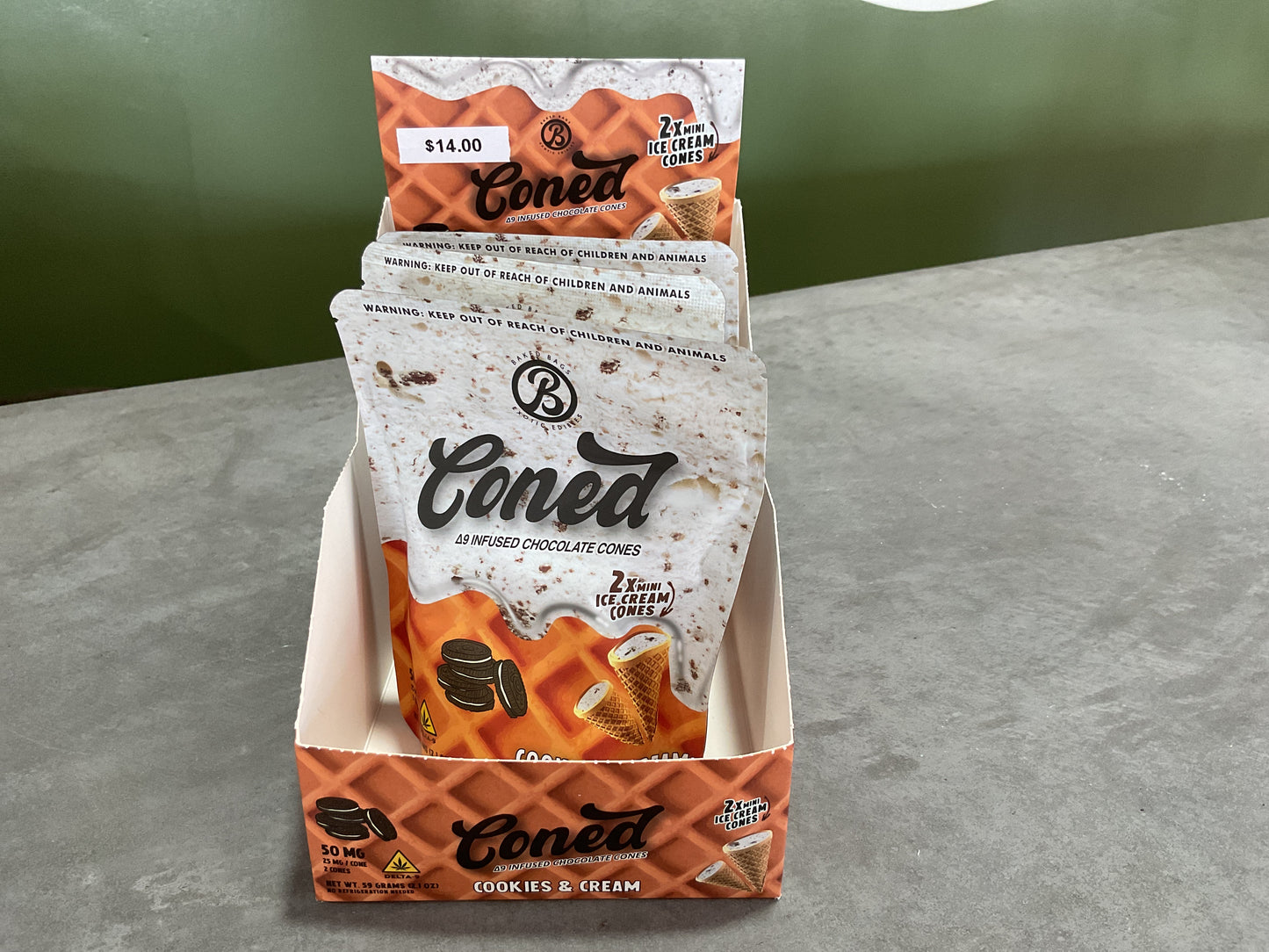 50 mg Coned ice cream cones