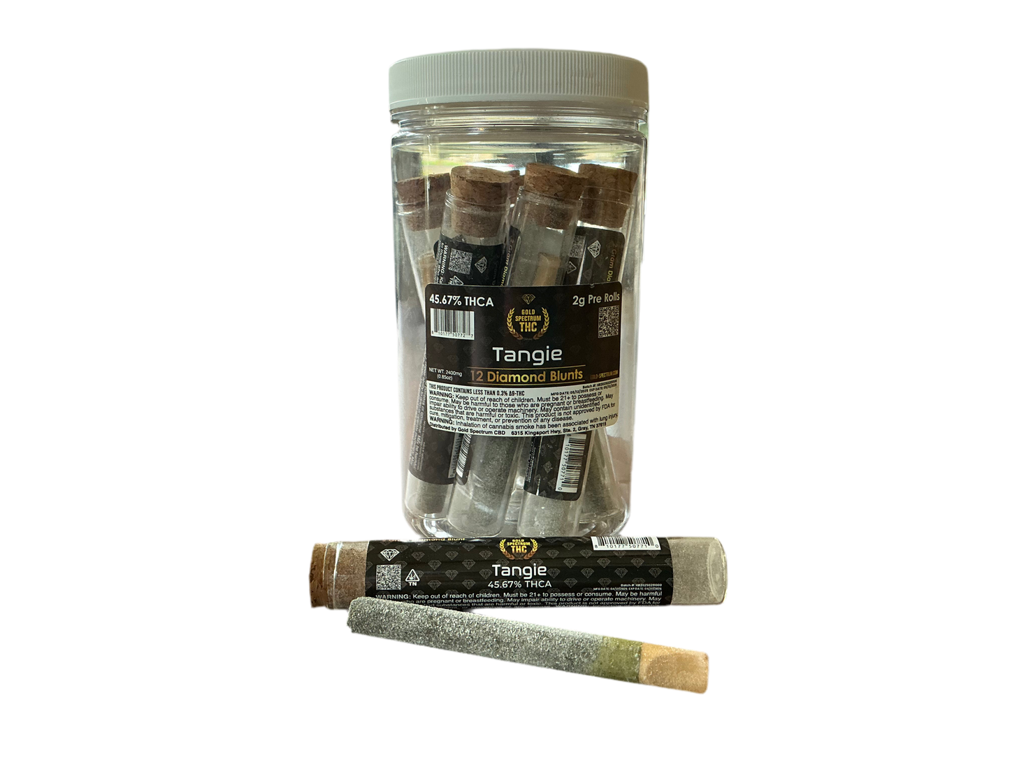 2g - Hemp Pre Roll - Wood Tip - Diamond Coated