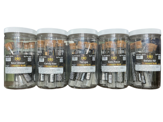 2g - Hemp Pre Roll - Wood Tip - Diamond Coated