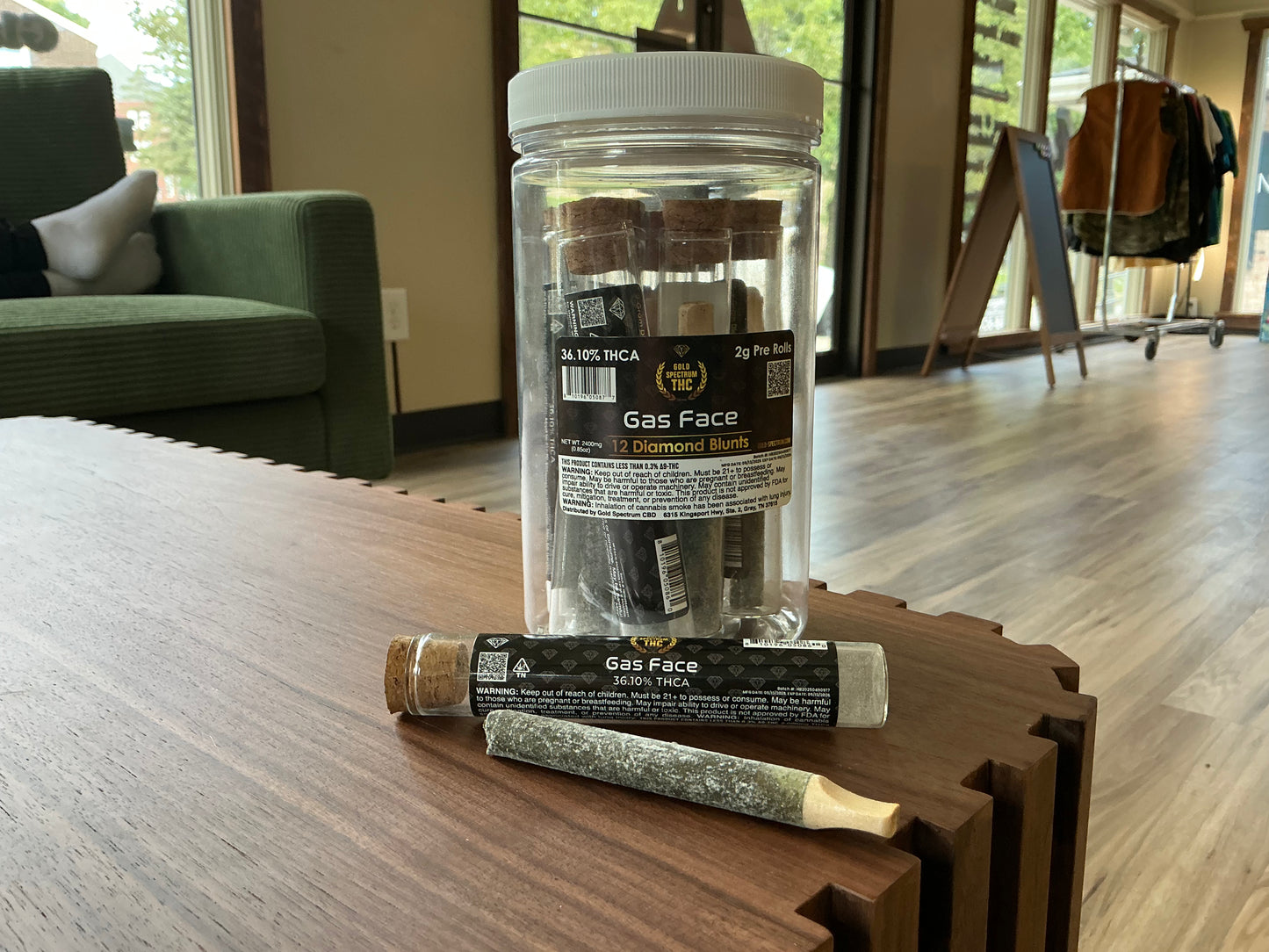 2g - Hemp Pre Roll - Wood Tip - Diamond Coated