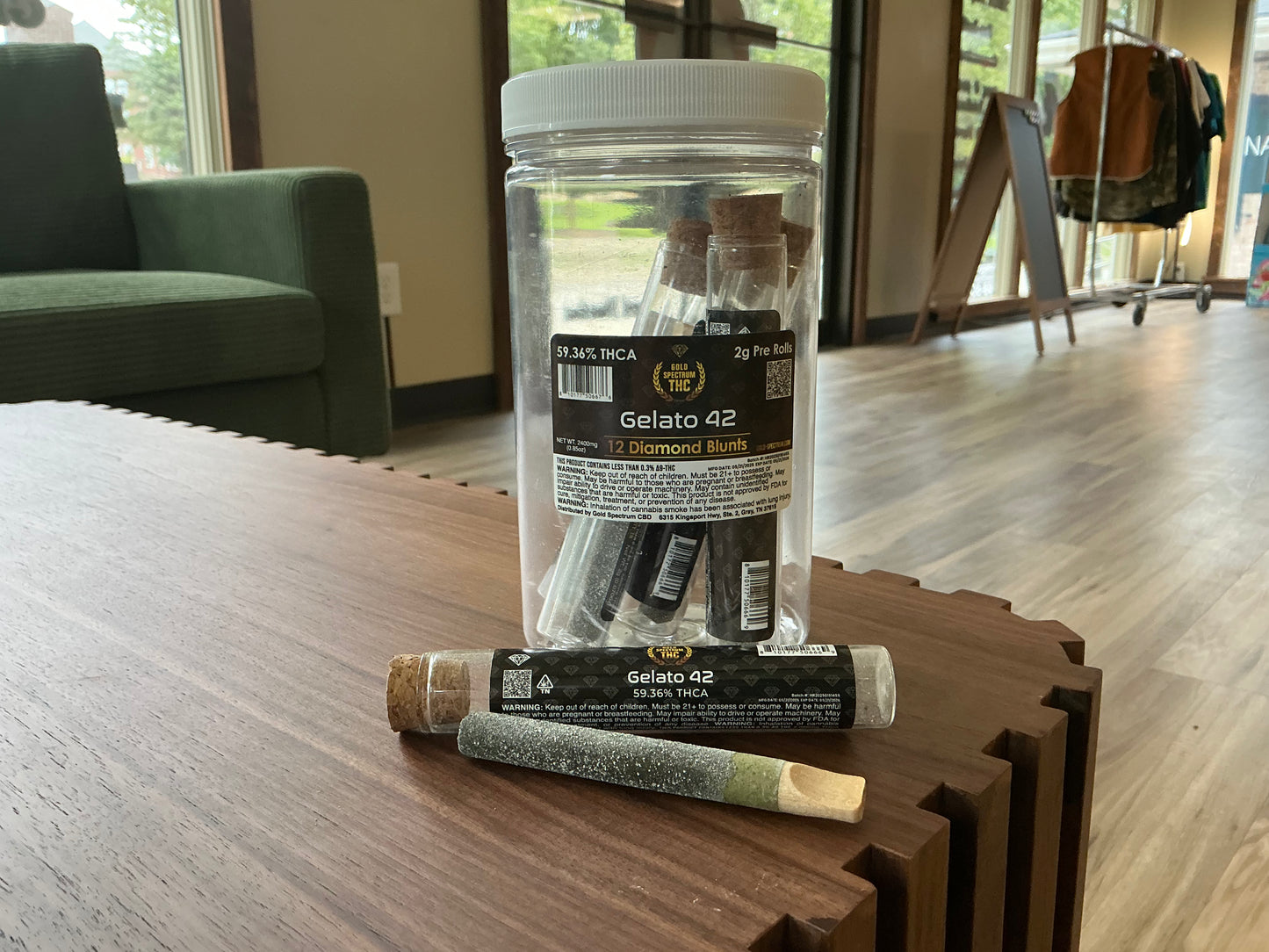 2g - Hemp Pre Roll - Wood Tip - Diamond Coated