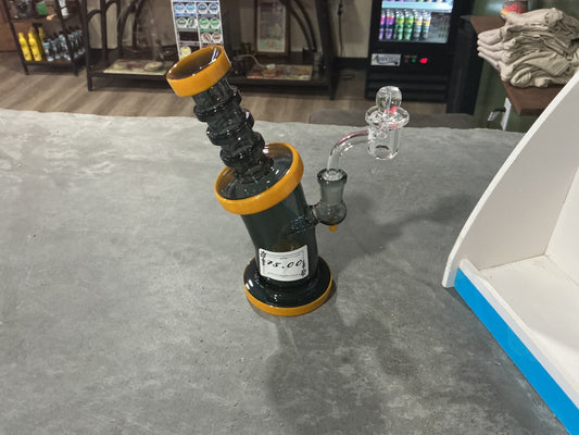 Human grade black and yellow bong ￼