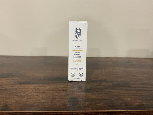 600mg Water soluble tincture - Natural